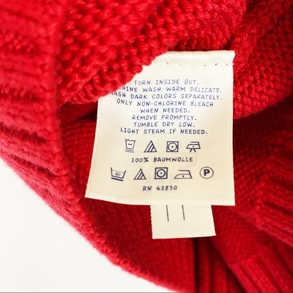 Lands’End Kids Red Baumwolle Sweater Vest - Picture 3 of 5